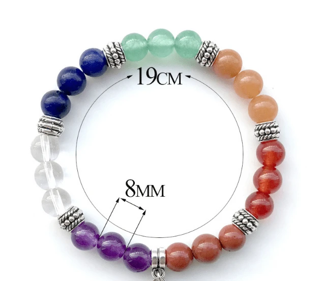 Bracelet 7 Chakras Pierres Naturelles LOTUS 3 Bracelet 7 Chakras Pierres Naturelles LOTUS – Image 3