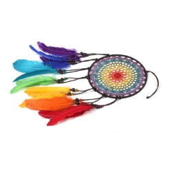 Attrape Rêve Couleur Arc-en-ciel 7 Chakras 11 Attrape Rêve Couleur Arc-en-ciel 7 Chakras -Objets Zen & Musique Spirituelle 1418427859248