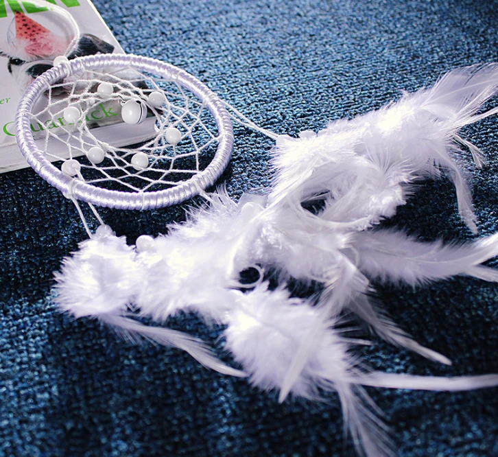 Attrape Rêve Avec Perles Blanches 3 Attrape Rêve Avec Perles Blanches – Image 3