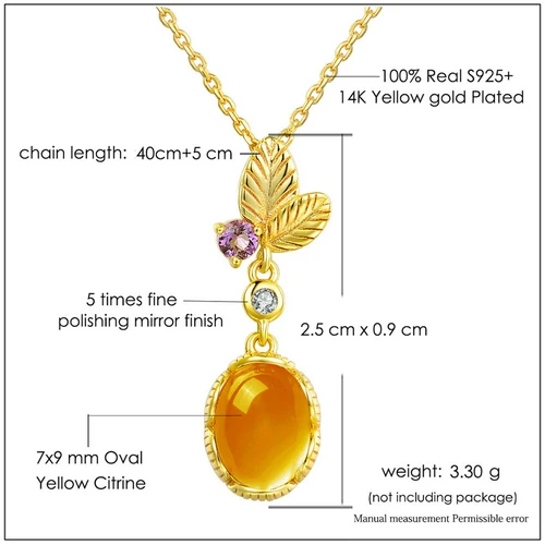 Pendentif Citrine Argent 925 Luxury 5 Pendentif Citrine Argent 925 Luxury – Image 5