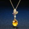 Pendentif Citrine Argent 925 Luxury