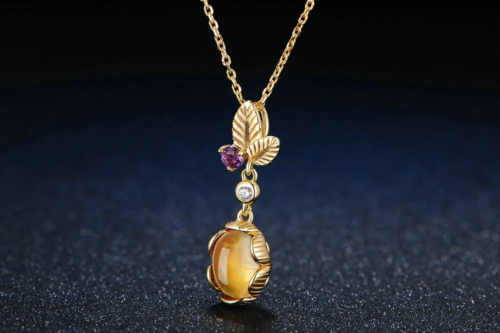 Pendentif Citrine Argent 925 Luxury 2 Pendentif Citrine Argent 925 Luxury – Image 2