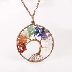 Pendentif Arbre De Vie 7 Chakras