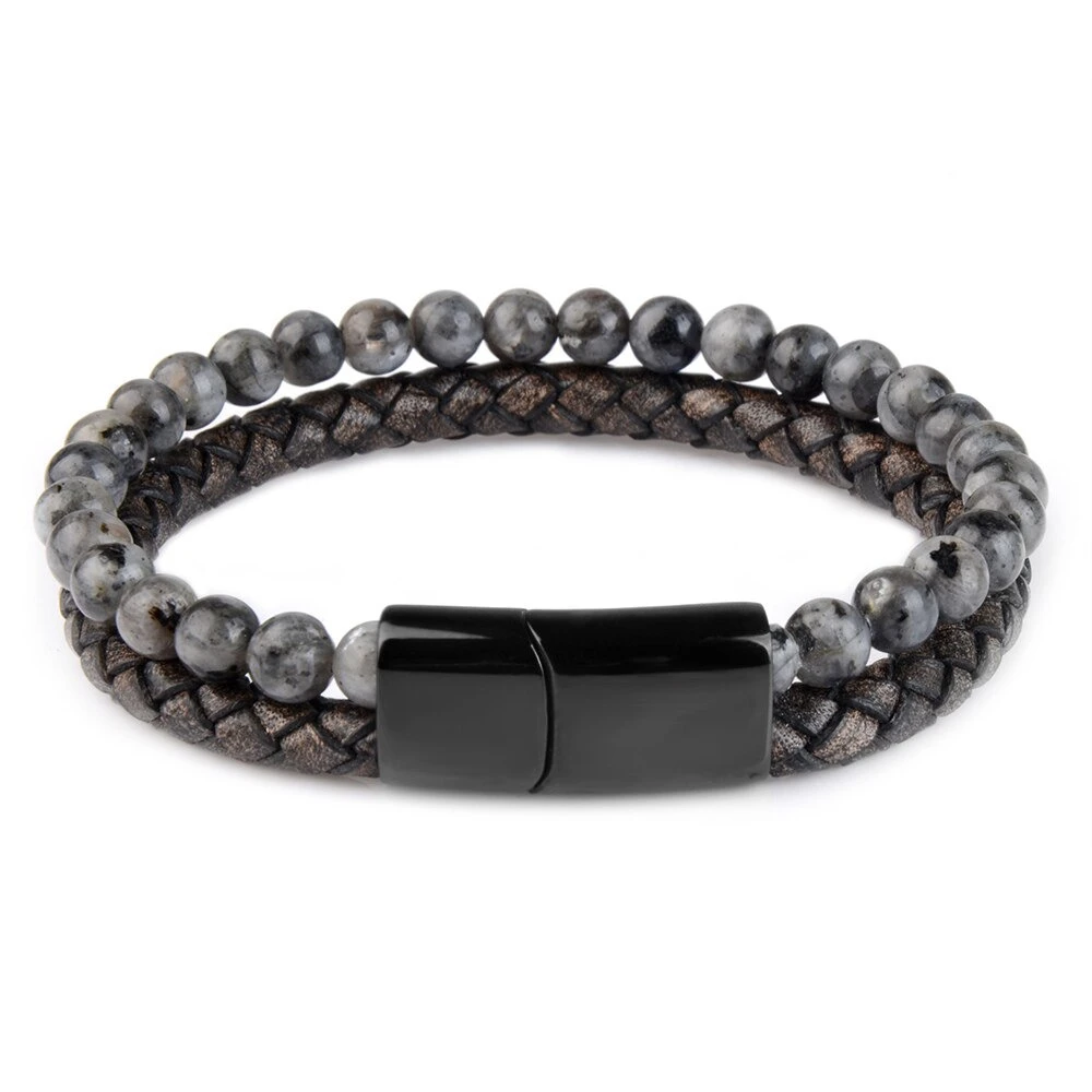 Bracelet Homme Perle Cuir Vice 14 Bracelet Homme Perle Cuir Vice – Image 14