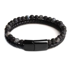Bracelet Homme Perle Cuir Vice 28 Bracelet Homme Perle Cuir Vice -Objets Zen & Musique Spirituelle Bracelet homme perle cuir vice 5