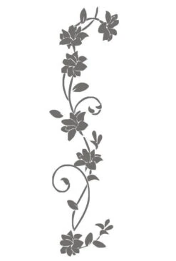 Sticker Mural Fleurs Grimpantes Sauvages -Objets Zen & Musique Spirituelle Fleurs grimpantes sauvages Gris fonce