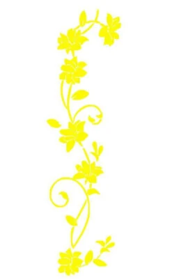 Sticker Mural Fleurs Grimpantes Sauvages -Objets Zen & Musique Spirituelle Fleurs grimpantes sauvages Jaune
