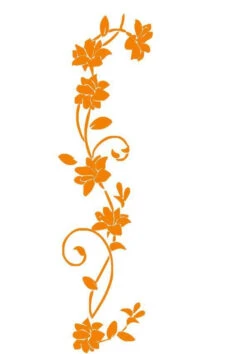 Sticker Mural Fleurs Grimpantes Sauvages -Objets Zen & Musique Spirituelle Fleurs grimpantes sauvages Orange
