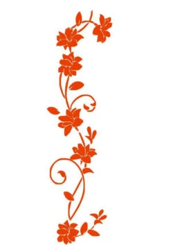 Sticker Mural Fleurs Grimpantes Sauvages -Objets Zen & Musique Spirituelle Fleurs grimpantes sauvages Rouge