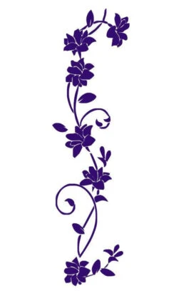 Sticker Mural Fleurs Grimpantes Sauvages -Objets Zen & Musique Spirituelle Fleurs grimpantes sauvages Violet