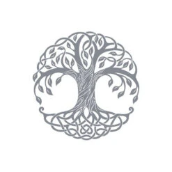 Sticker Mural Arbre De Vie Enracinement -Objets Zen & Musique Spirituelle Sticker Mural Arbre de Vie Enracinement Gris