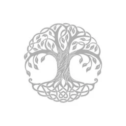 Sticker Mural Arbre De Vie Enracinement -Objets Zen & Musique Spirituelle Sticker Mural Arbre de Vie Enracinement Gris Clair