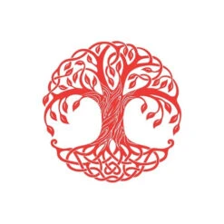 Sticker Mural Arbre De Vie Enracinement -Objets Zen & Musique Spirituelle Sticker Mural Arbre de Vie Enracinement Rouge