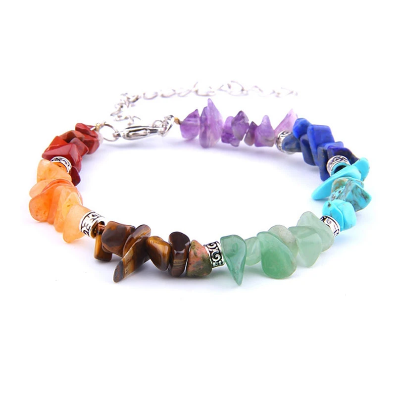Bracelet 7 Chakras En Pierres Véritables 1 Bracelet 7 Chakras En Pierres Véritables