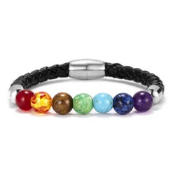 Bracelet 7 Chakras Pour Homme Antique