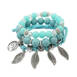 Bracelet Arbre De Vie Bleu Amérindien