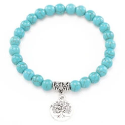 Bracelet Arbre De Vie Turquoise