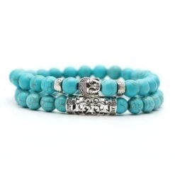 Bracelet Bouddhiste Bouddha Turquoise Anti-Douleur