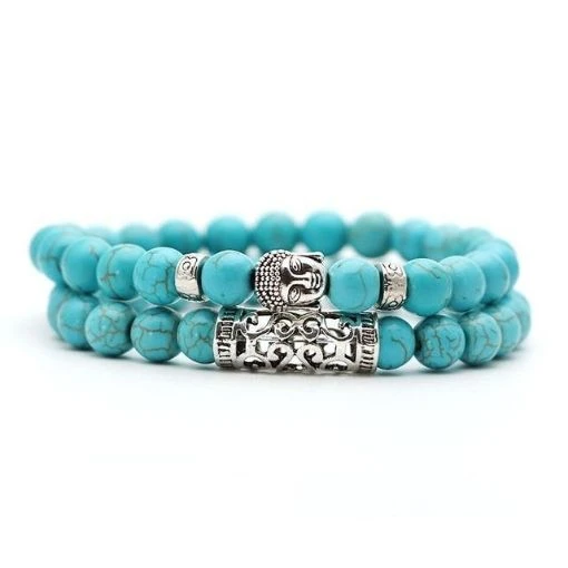 Bracelet Bouddhiste Bouddha Turquoise Anti-Douleur 1 Bracelet Bouddhiste Bouddha Turquoise Anti-Douleur