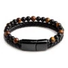 Bracelet Homme Perle Cuir Vice