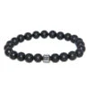 Bracelet Homme Perle Noir Loki