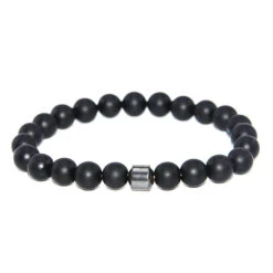 Bracelet Homme Perle Noir Loki