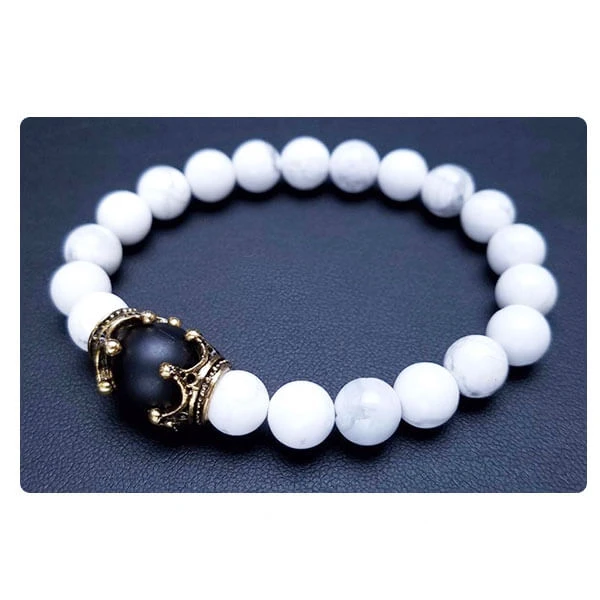 Bracelet Homme Perle Noir Et Blanc Prince 1 Bracelet Homme Perle Noir Et Blanc Prince