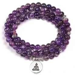 Bracelet Mala Améthyste “Éveil Spirituel”