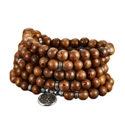 Mala Tibétain Bracelet Bois Lotus