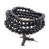Bracelet Mala Bouddhiste En Bois Noir