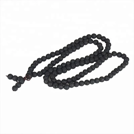 Mala Tibétain Bracelet En Pierre De Lave 2 Mala Tibétain Bracelet En Pierre De Lave – Image 2