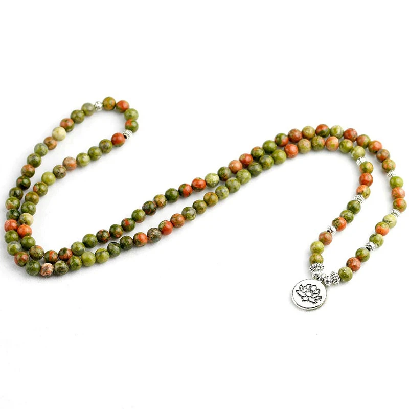 Bracelet Mala Pierre Verte En Unakite 2 Bracelet Mala Pierre Verte En Unakite – Image 2