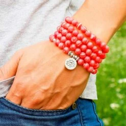 Bracelet Mala Rhodochrosite “Relaxation” 6 Bracelet Mala Rhodochrosite “Relaxation” -Objets Zen & Musique Spirituelle bracelet mala rhodochrosite 4