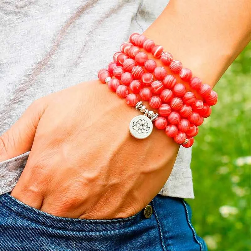 Bracelet Mala Rhodochrosite “Relaxation” 3 Bracelet Mala Rhodochrosite “Relaxation” – Image 3