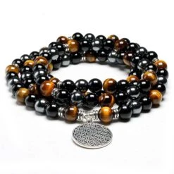 Bracelet Mala Tibétain Homme “Triple Protection”