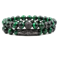 Bracelet Oeil De Tigre Vert Odin