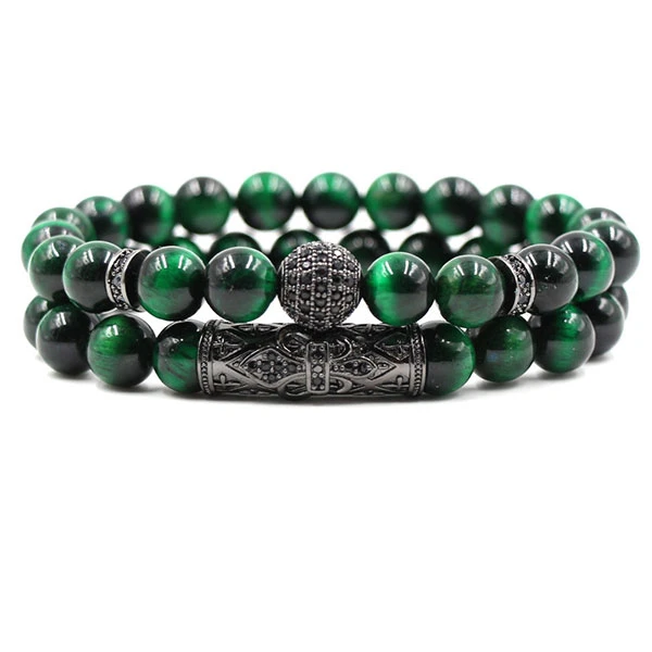Bracelet Oeil De Tigre Vert Odin 1 Bracelet Oeil De Tigre Vert Odin
