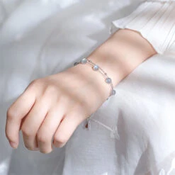 Bracelet Pierre De Lune Véritable -Objets Zen & Musique Spirituelle bracelet pierre de lune veritable 1