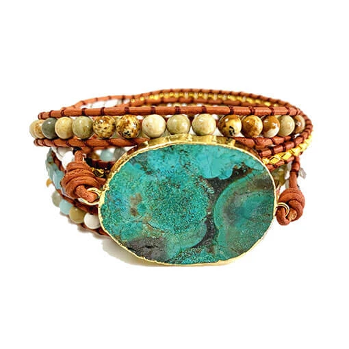 Bracelet Pierre Turquoise Boho 1 Bracelet Pierre Turquoise Boho