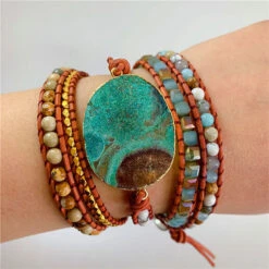 Bracelet Pierre Turquoise Boho 7 Bracelet Pierre Turquoise Boho -Objets Zen & Musique Spirituelle bracelet pierre turquoise boho 2