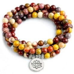 Bracelet Tibétain Mala En Mokaïte “Courage”