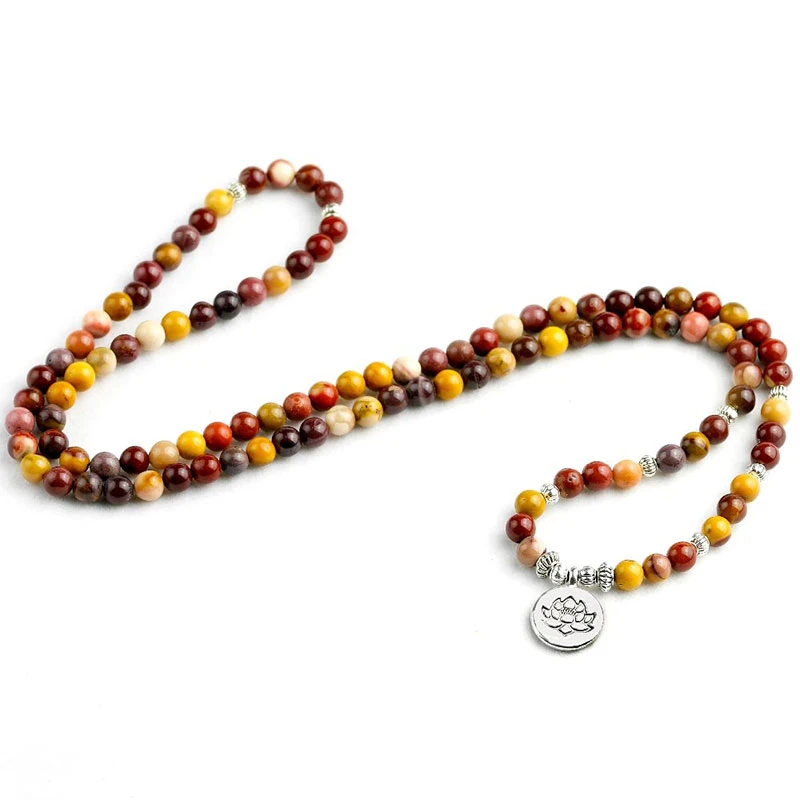 Bracelet Tibétain Mala En Mokaïte “Courage” 2 Bracelet Tibétain Mala En Mokaïte “Courage” – Image 2