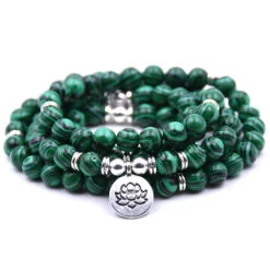 Mala Tibétain Mantra En Malachite