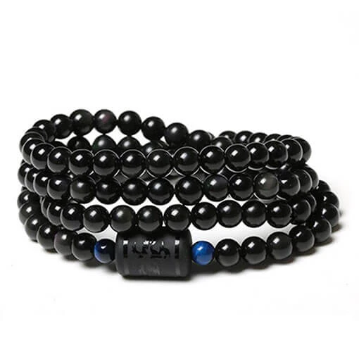 Mala Tibétain Obsidienne “Anti-Douleur” 1 Mala Tibétain Obsidienne “Anti-Douleur”