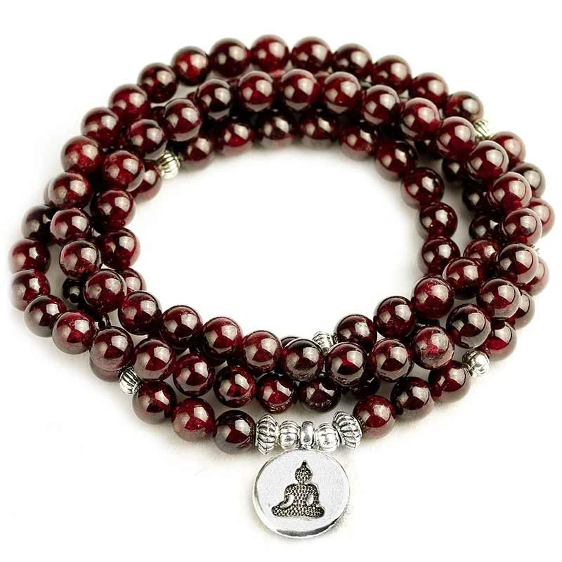 Mala Tibétain Grenat “Régénérant” 1 Mala Tibétain Grenat “Régénérant”
