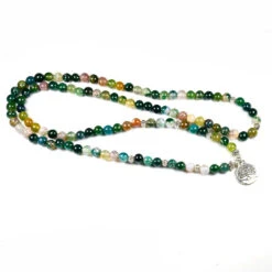 Mala Tibétain Pierres Vertes “Chance” -Objets Zen & Musique Spirituelle mala tibetain pierres vertes 1