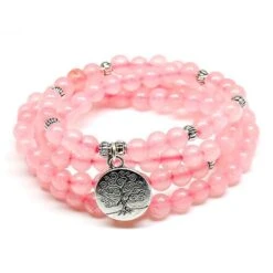 Rose Quartz Mala Bracelet “Rupture Amoureuse”