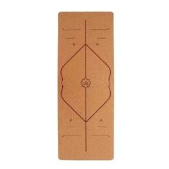 Tapis De Yoga En Liège Avec Lignes De Postures