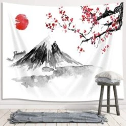 Tenture Murale Japonaise Mont Fuji